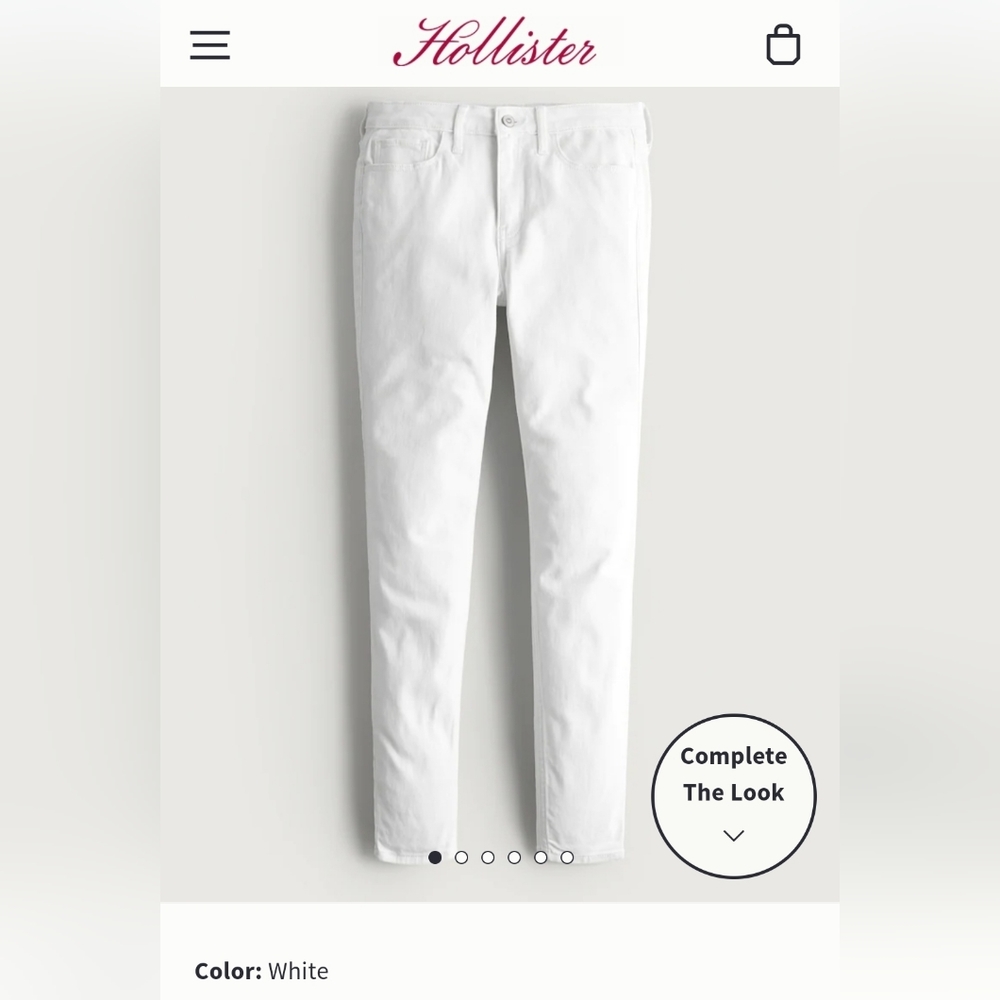 Hollister White Womens High Rise Super Skinny Jeans